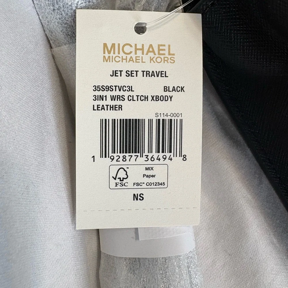 Michael Kors Jet Set Travel 3-in-1 Crossbody bag in Saffiano black leather - Picture 14 of 14